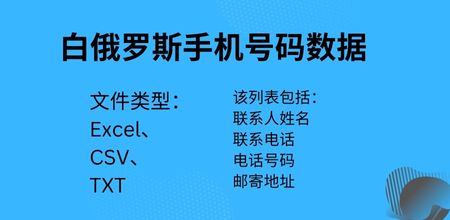 白俄罗斯手机号码数据