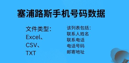 塞浦路斯手机号码数据