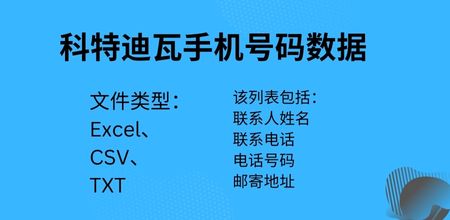 科特迪瓦手机号码数据