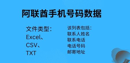 阿联酋手机号码数据